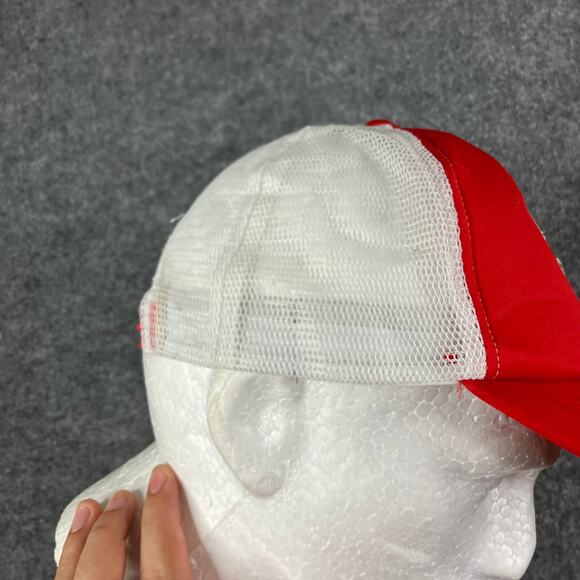 Great Northern Canada Trucker Hat Red Mesh Snapback Cap One Size - Picture 4 of 8